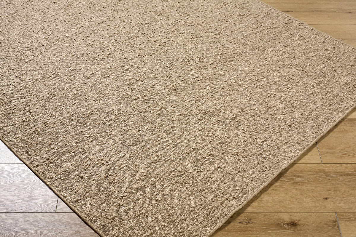 Breena Solid Taupe Washable Area Rug