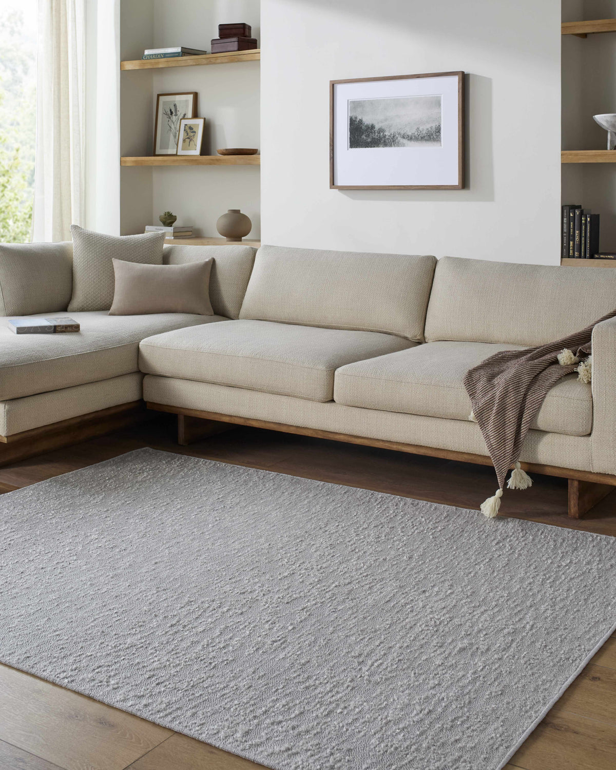 Breena Medium Gray Washable Area Rug