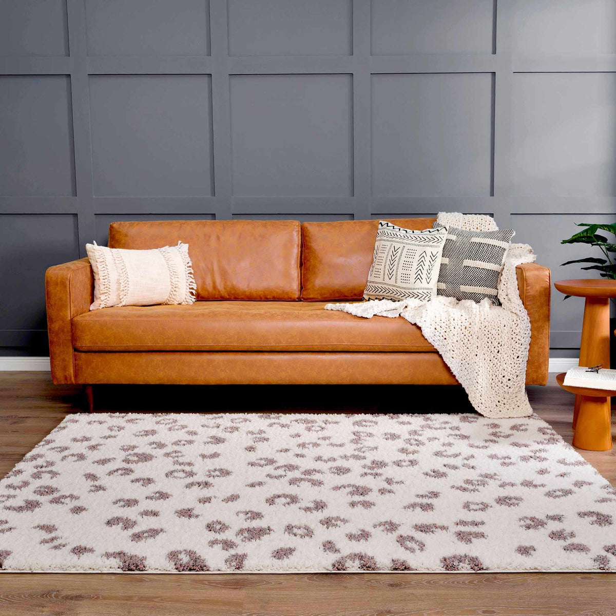 Zhen Pink Spots Leopard Rug - Clearance