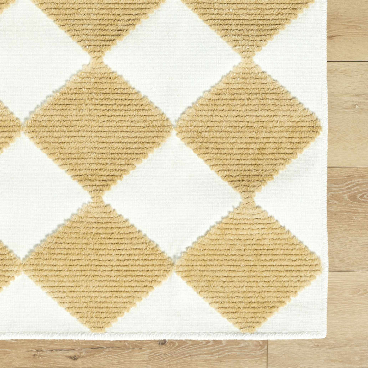 Bosley White Washable Area Rug
