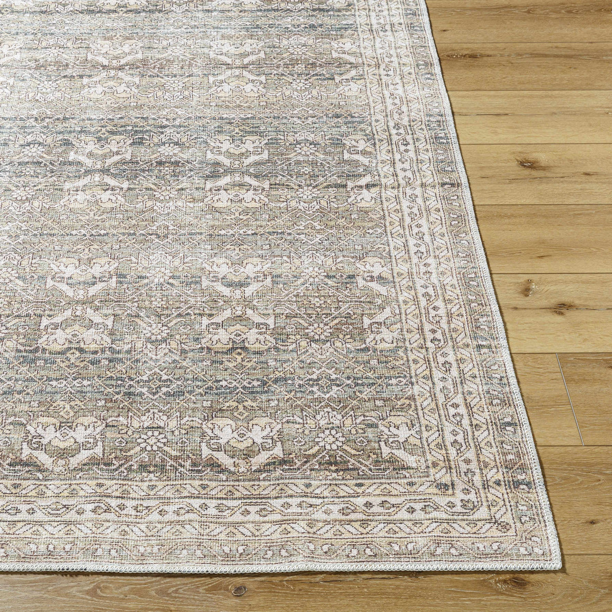 Billie Vintage Flat Pile Washable Rug