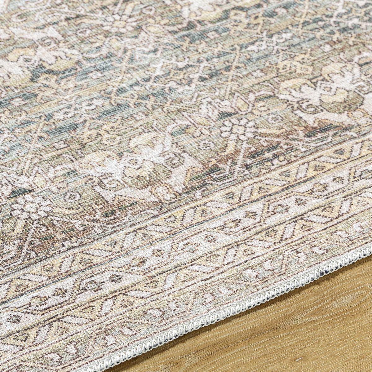 Billie Vintage Flat Pile Washable Rug