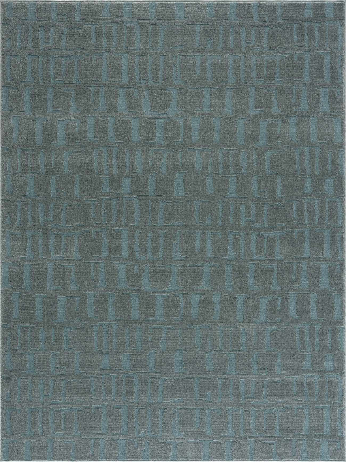 Dragan Teal Modern Washable Area Rug