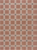 Karida Terracotta Plaid Washable Area Rug