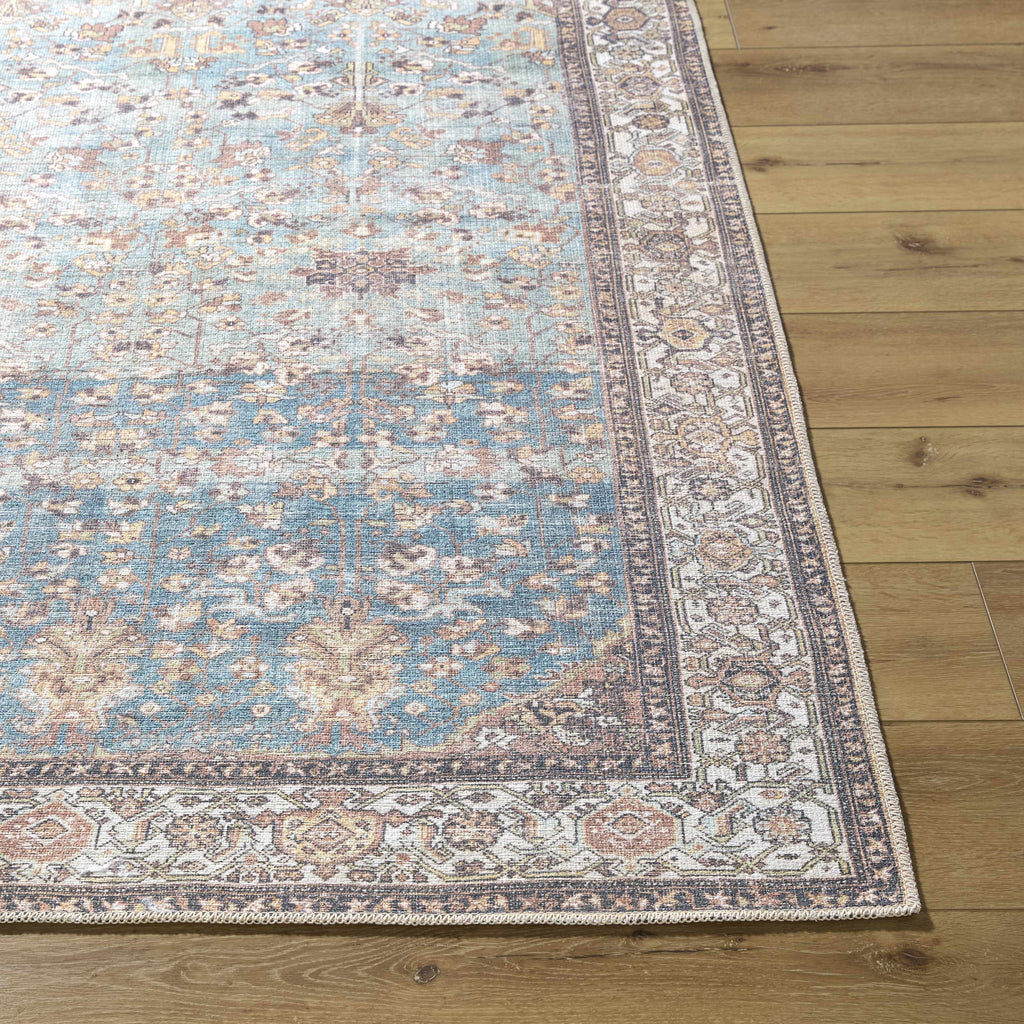 Bahram Vintage Flat Pile Washable Rug