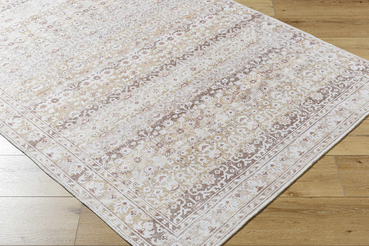 Bienna Vintage Flat Pile Washable Rug