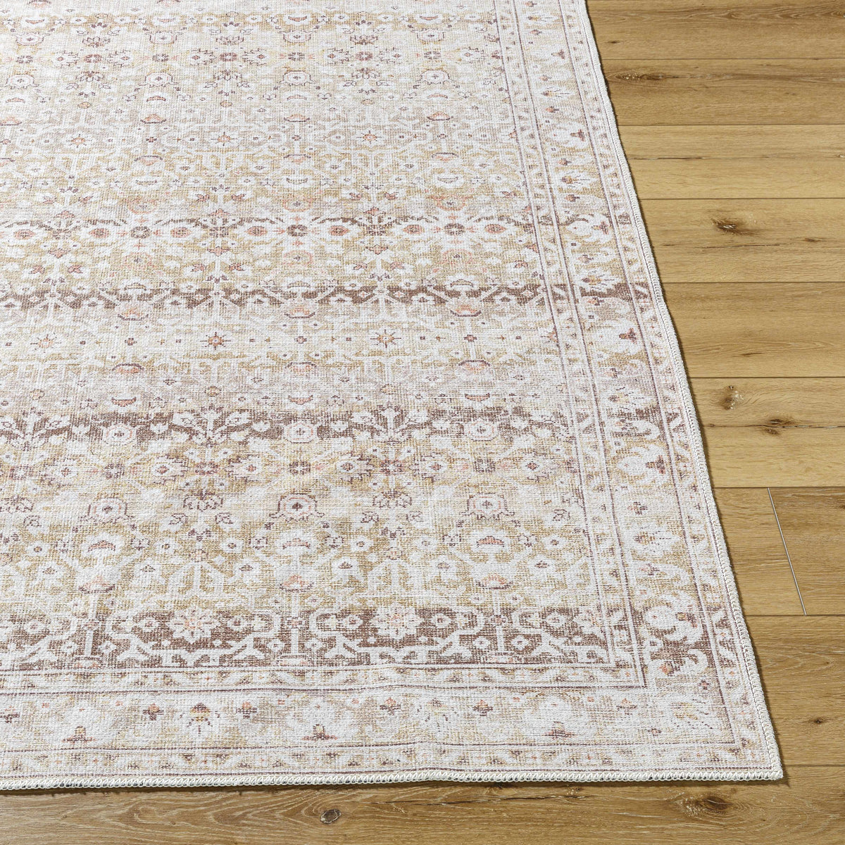 Bienna Vintage Flat Pile Washable Rug