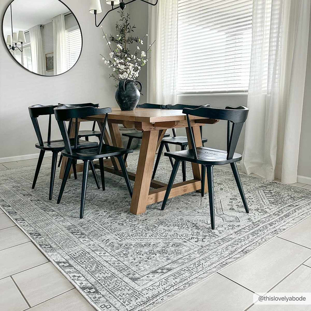 Barny Sage Flat Pile Washable Rug