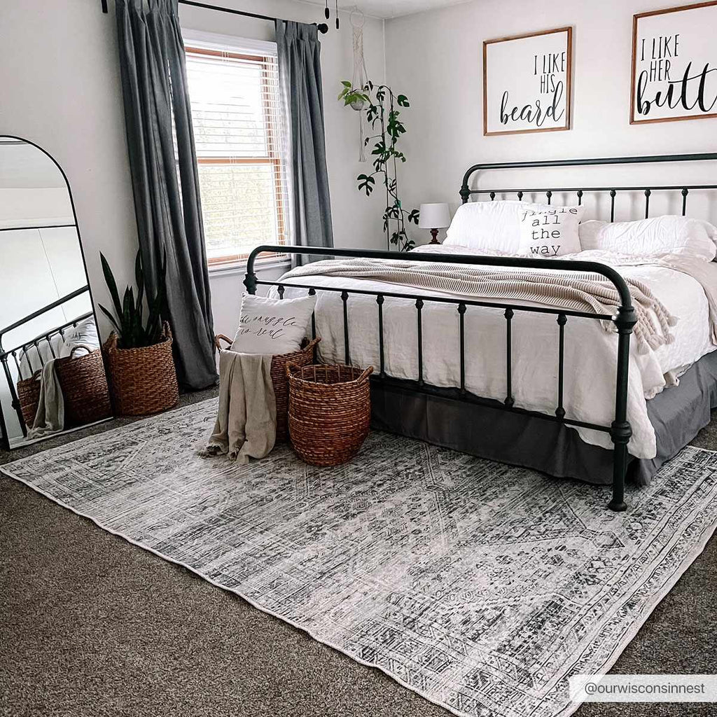 Barny Sage Flat Pile Washable Rug