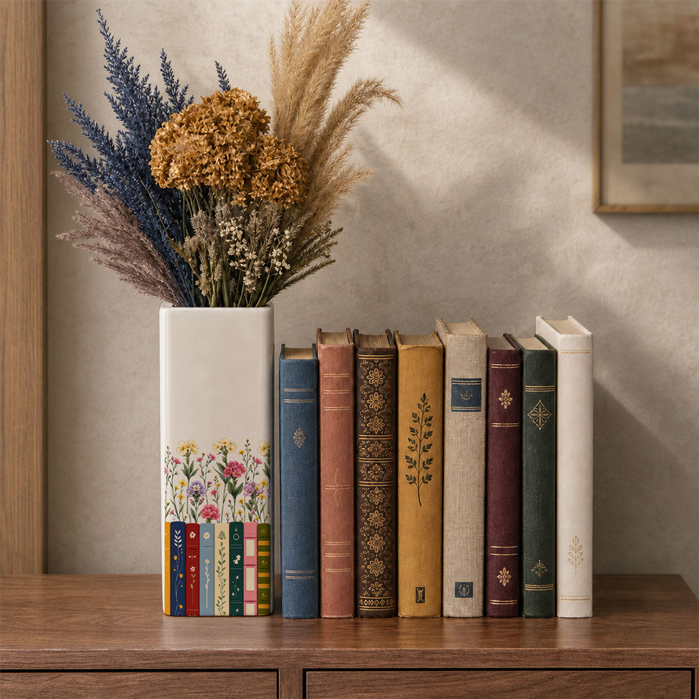 A Story In Every Flower - Personalized Ceramic Book Vase