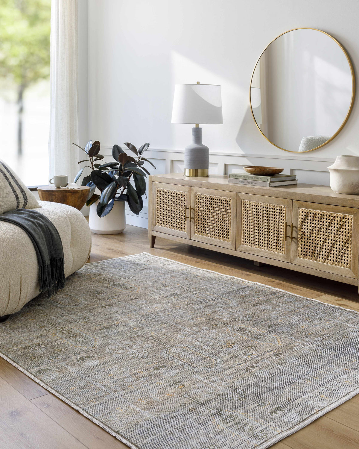 Darling Machine Woven Becki Owens x LIVABLISS BODA-2302 Washable Area Rug