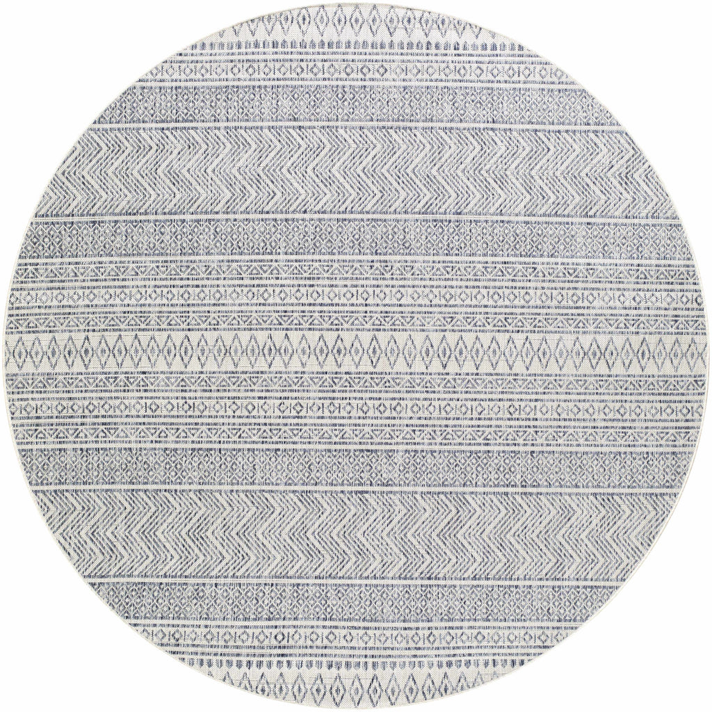 Madras Navy All Over Performance Outdoor Rug