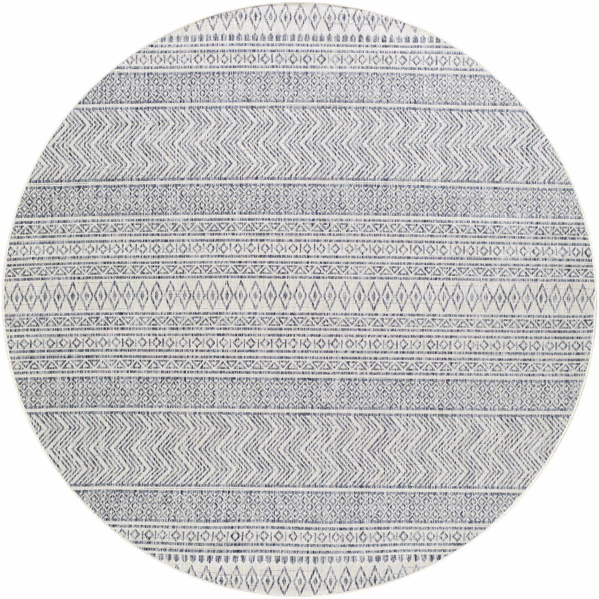 Madras Navy All Over Performance Outdoor Rug