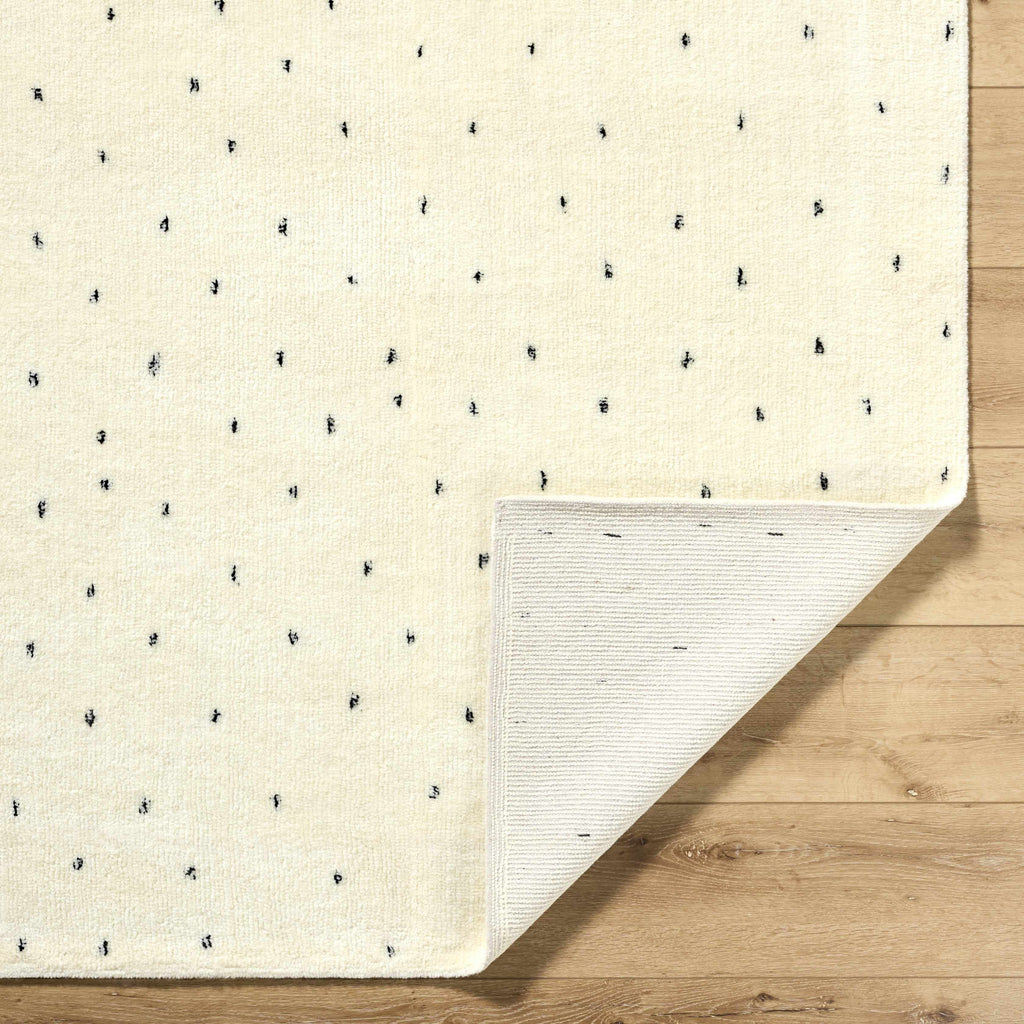 Cirila Dotted Ivory Washable Wool Rug