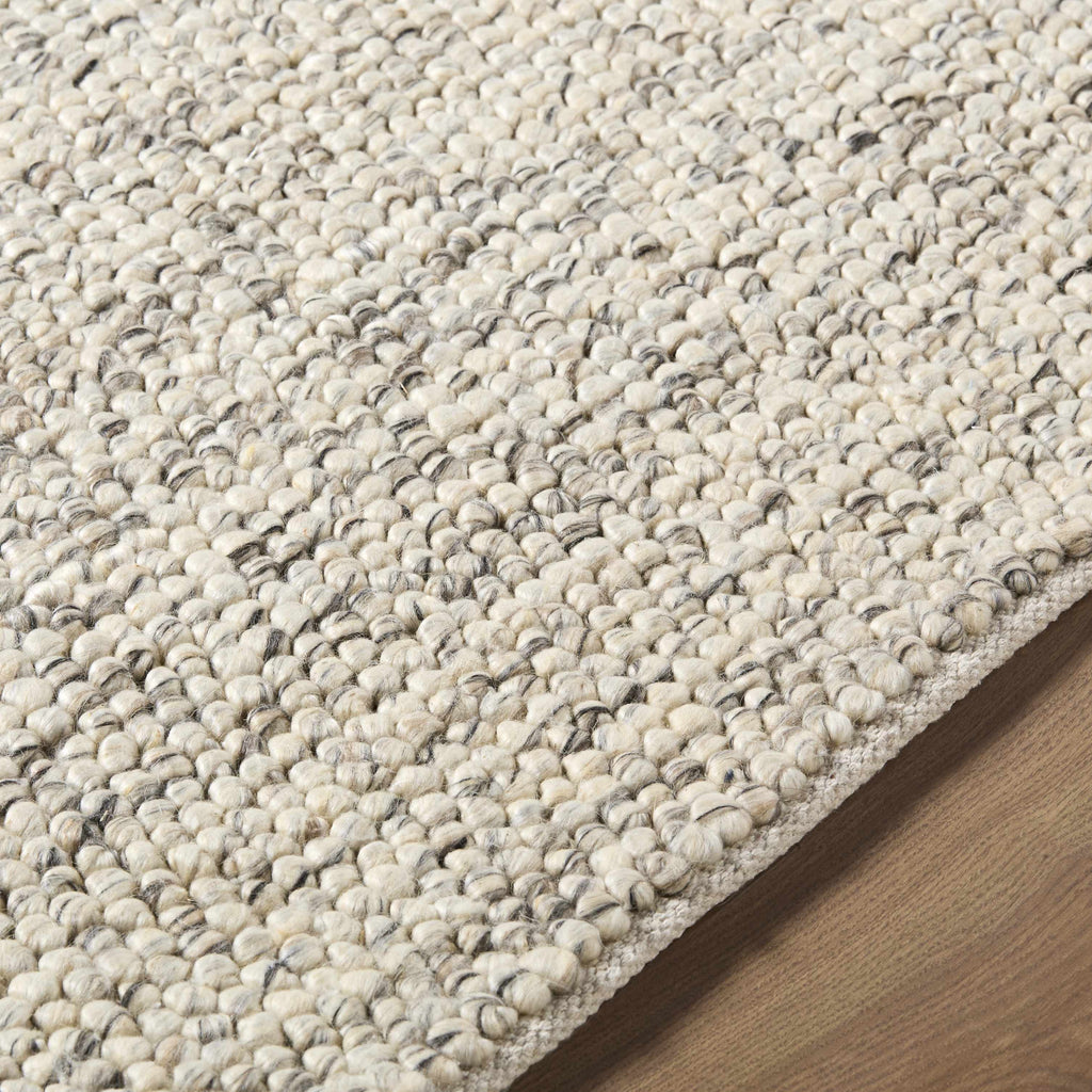 Clayne Beige & Charcoal Premium Wool Area Rug