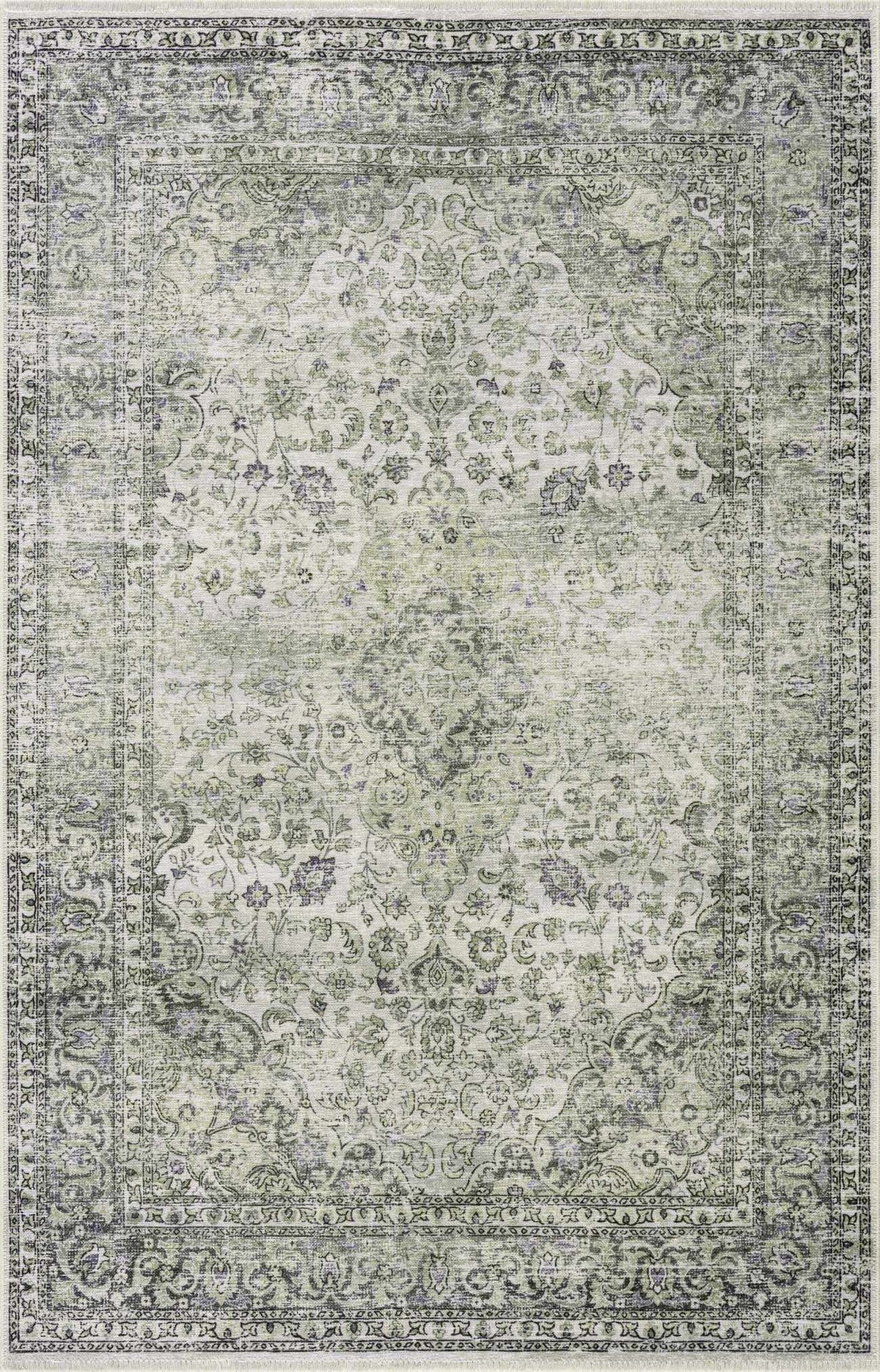 Green Holi-4604 Washable Area Rug