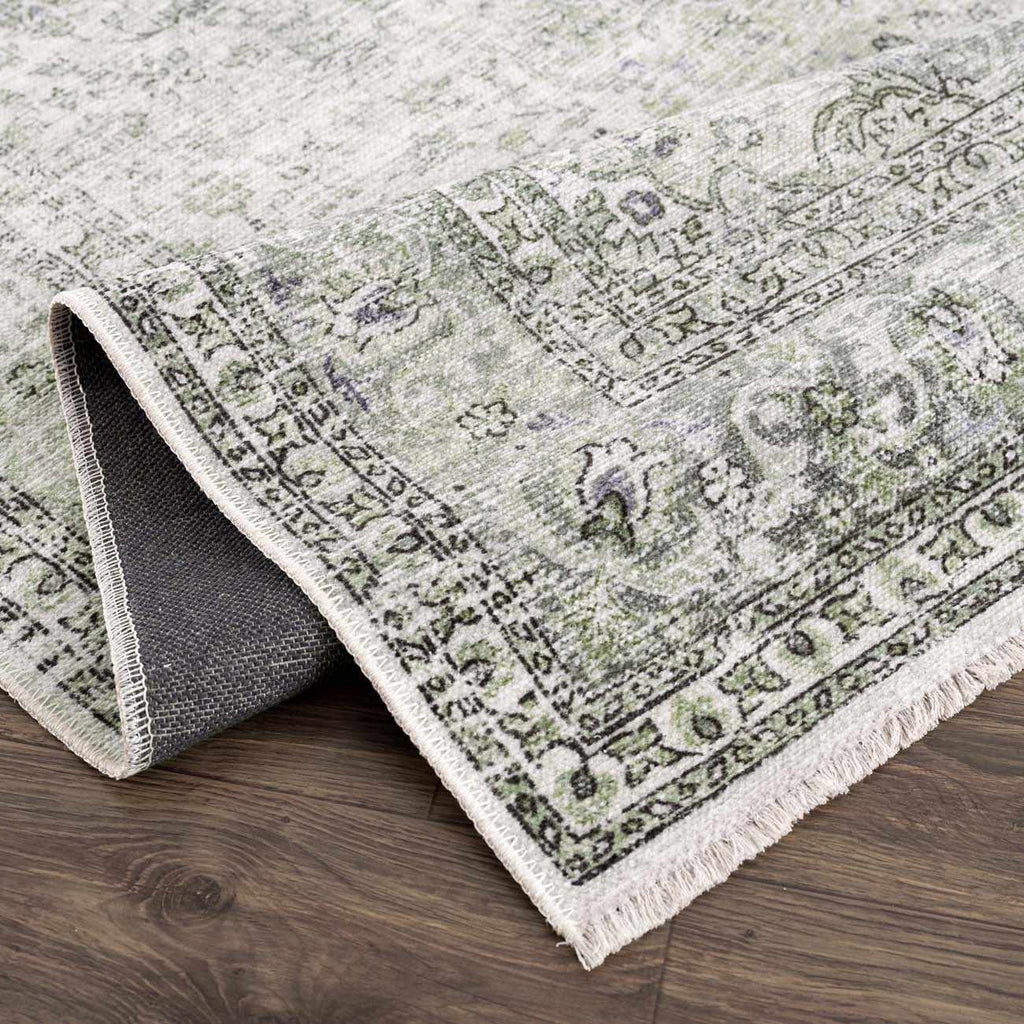 Green Holi-4604 Washable Area Rug