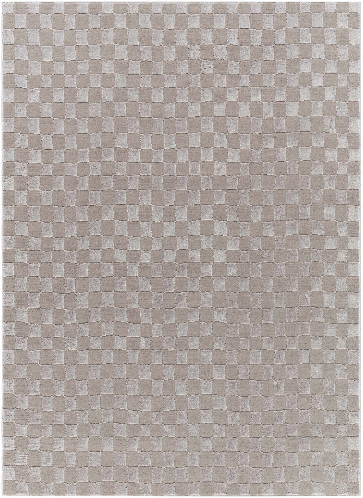 Carina Dark 3D Checkered Washable Area Rug