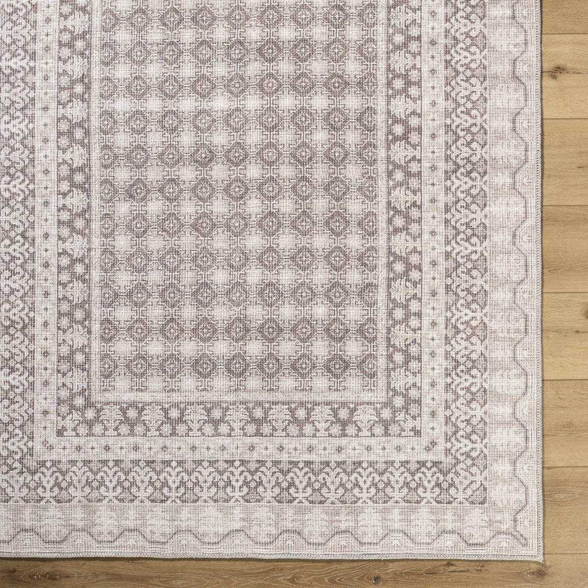 Rainier Light Brown Washable Rug | Our PNW Home X Livabliss