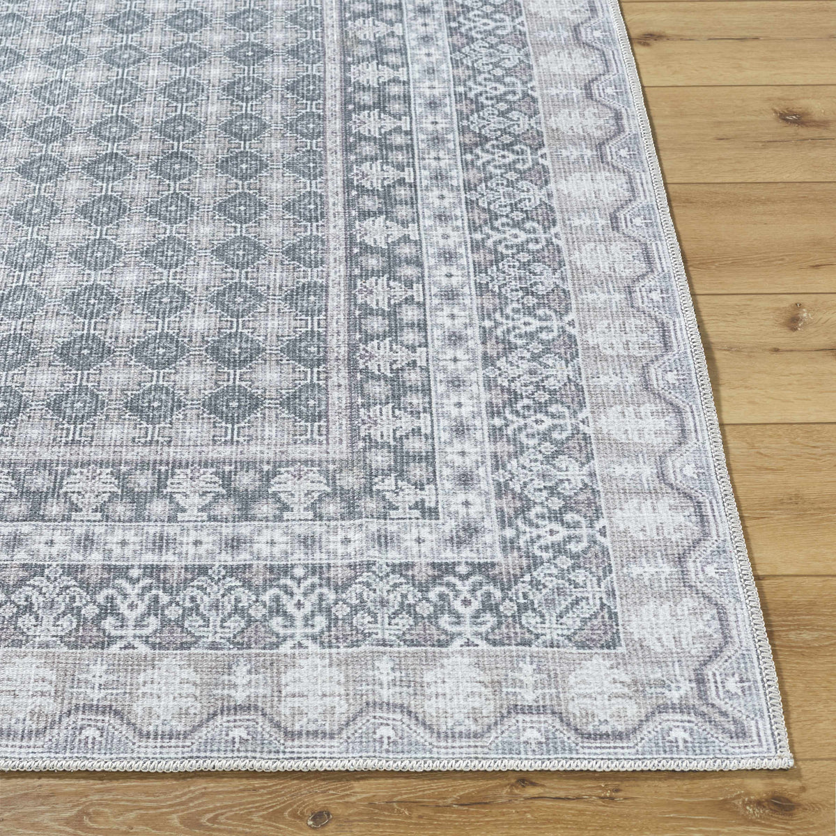 Rainier Gray Washable Rug | Our PNW Home X Livabliss
