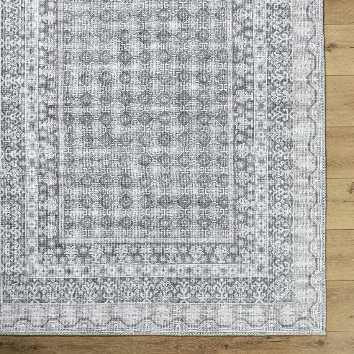 Rainier Gray Washable Rug | Our PNW Home X Livabliss