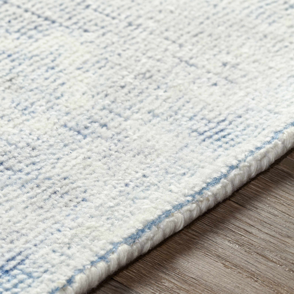 Calderbank Sky Blue Wool-Blend Area Rug