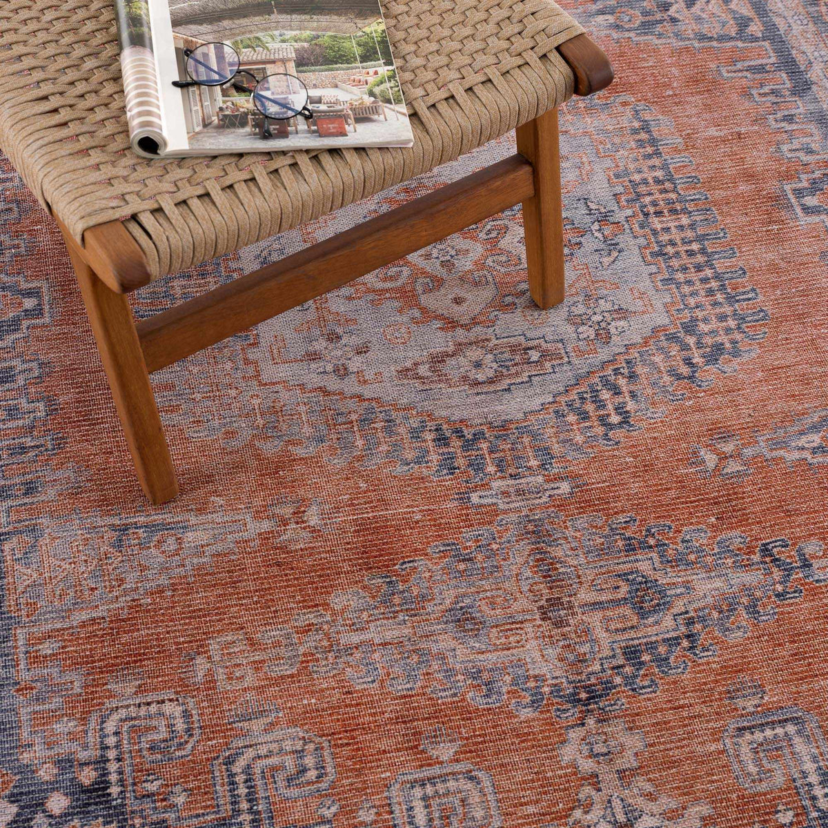 Taber Burnt Orange Persian Style Rug