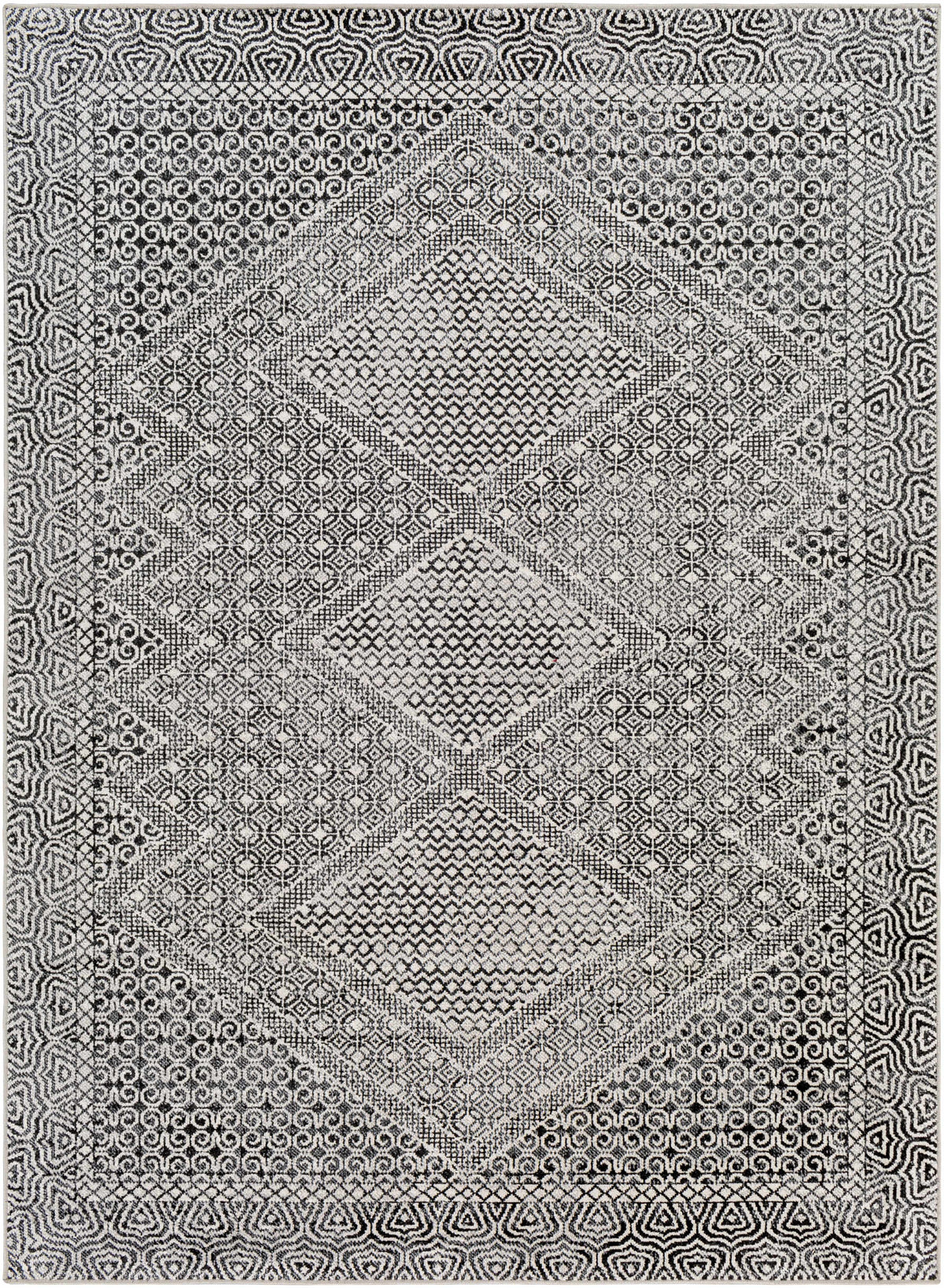 Coledale Black & White Washable Rug - Clearance