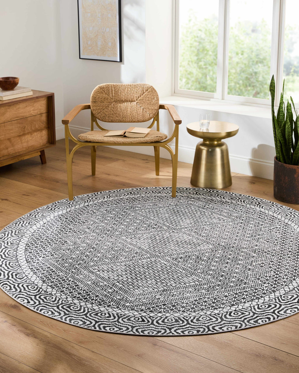 Coledale Black & White Washable Rug - Clearance