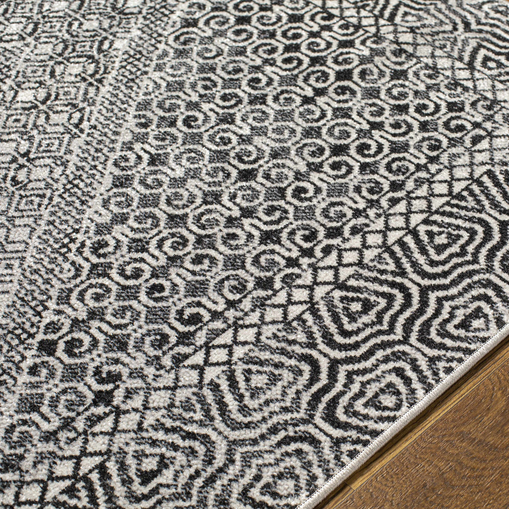 Coledale Black & White Washable Rug - Clearance
