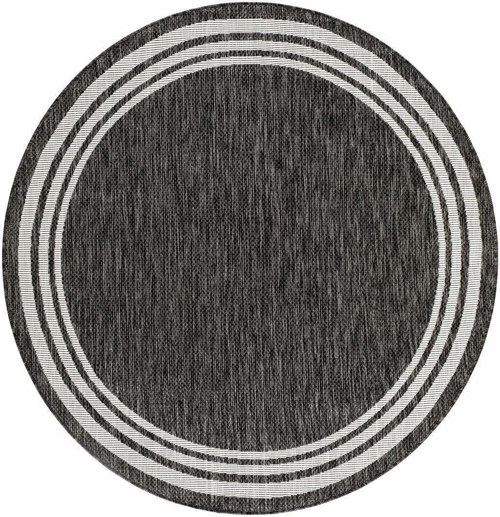 Coonamble Bordered Anthracite Outdoor Rug