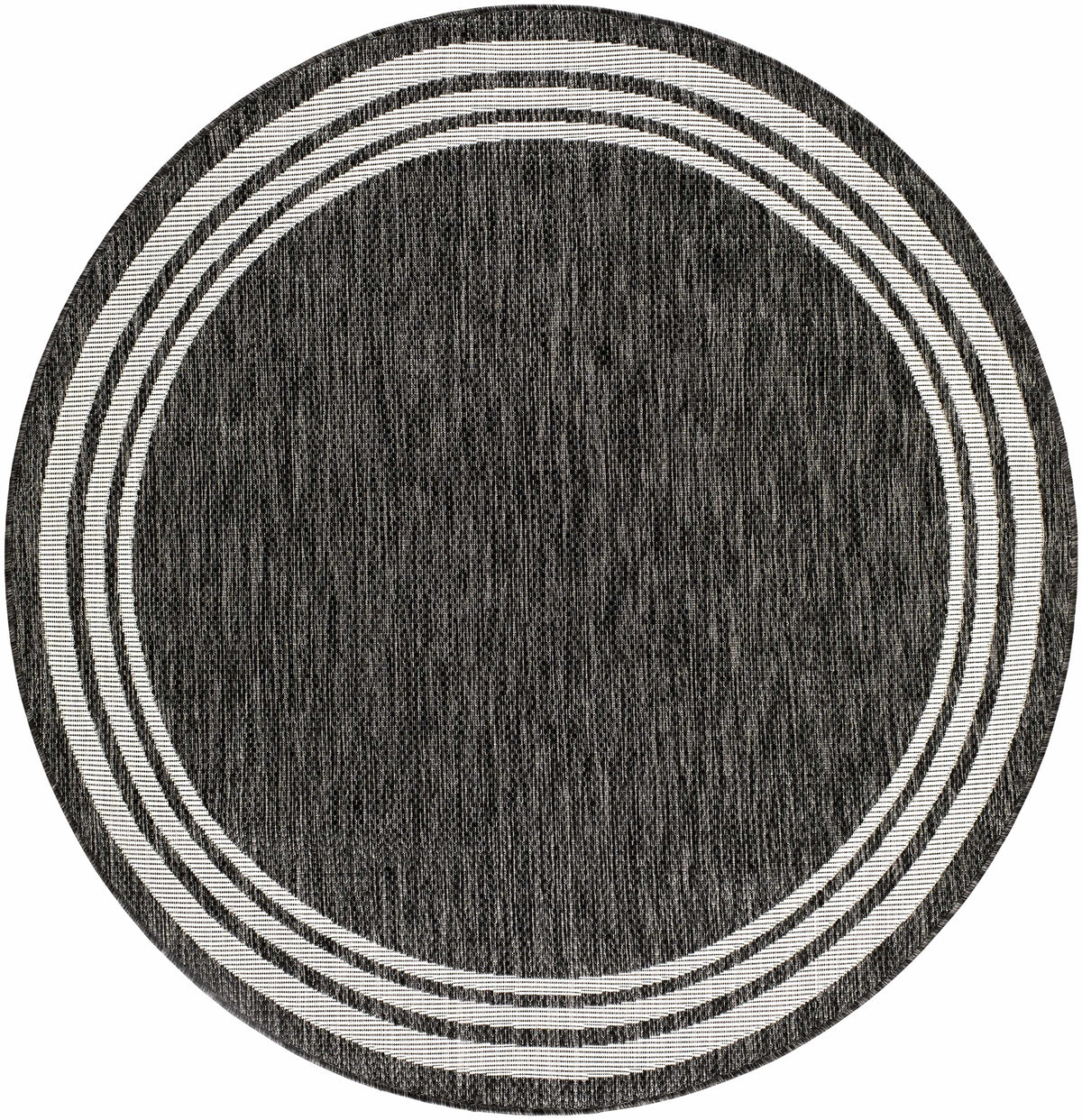 Coonamble Bordered Anthracite Outdoor Rug