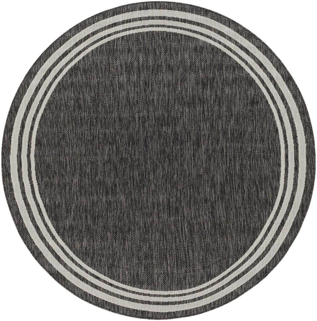 Coonamble Bordered Anthracite Outdoor Rug
