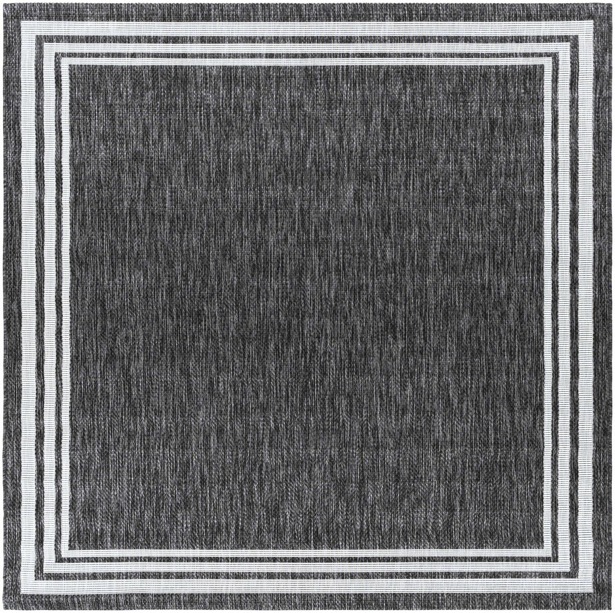 Coonamble Bordered Anthracite Outdoor Rug