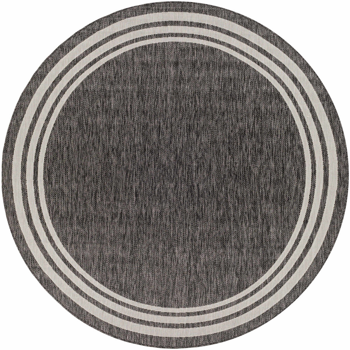 Coonamble Bordered Anthracite Outdoor Rug
