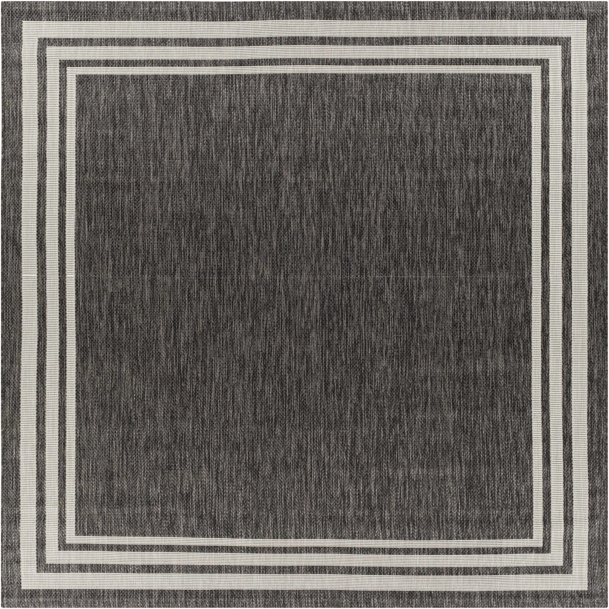 Coonamble Bordered Anthracite Outdoor Rug