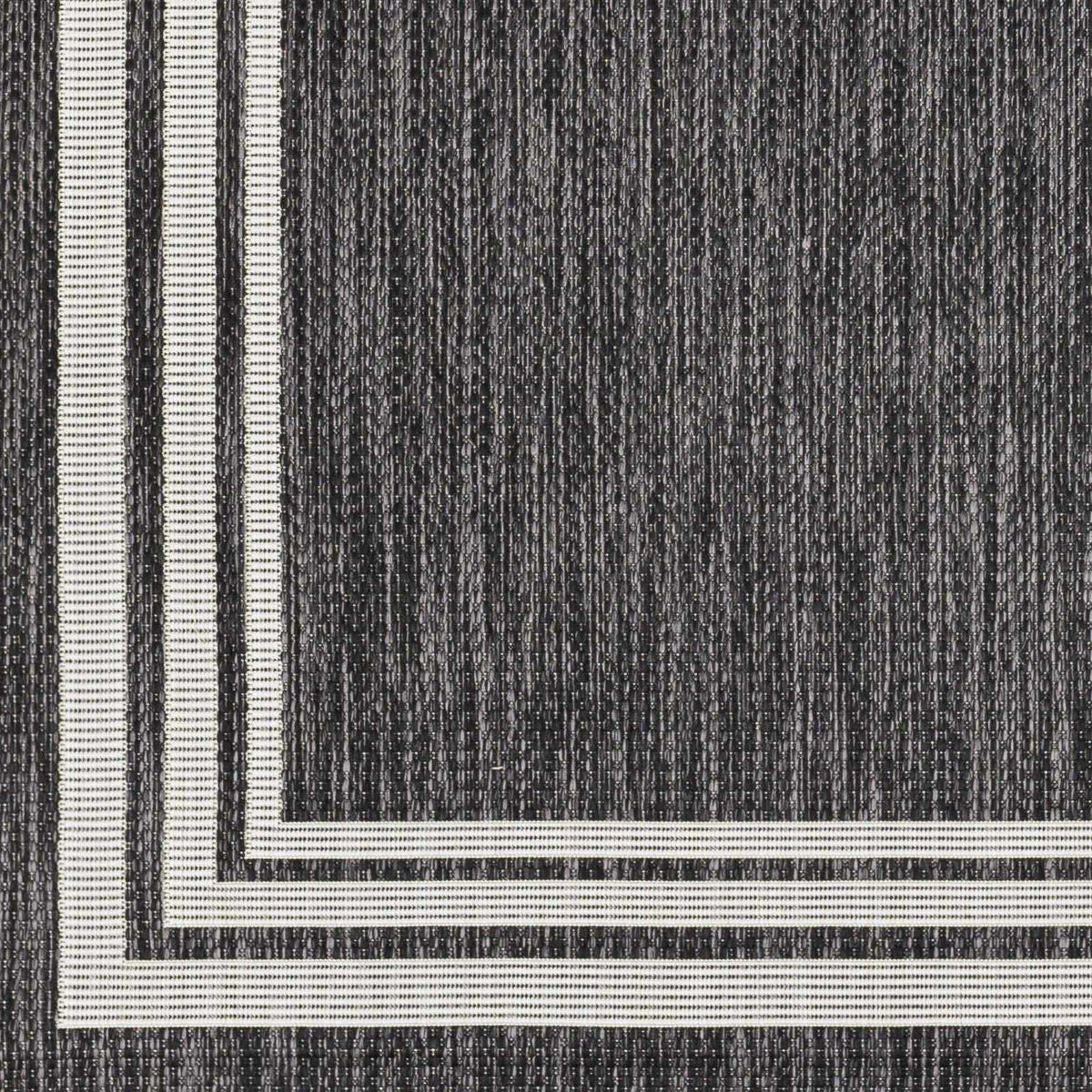 Coonamble Bordered Anthracite Outdoor Rug