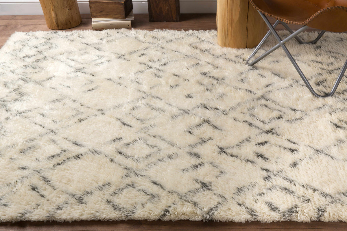 Cotgrave 2x3 Cream Trellis Small Wool Rug - Clearance