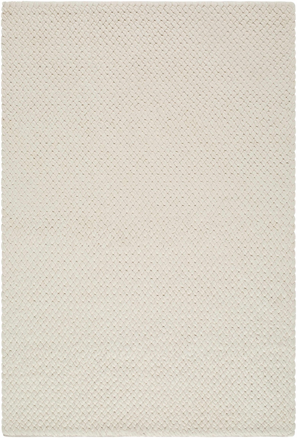 Cqasce Navy Solid Hand Woven Wool Area Rug
