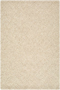 Rowue Ivory Solid Hand Woven Wool Area Rug