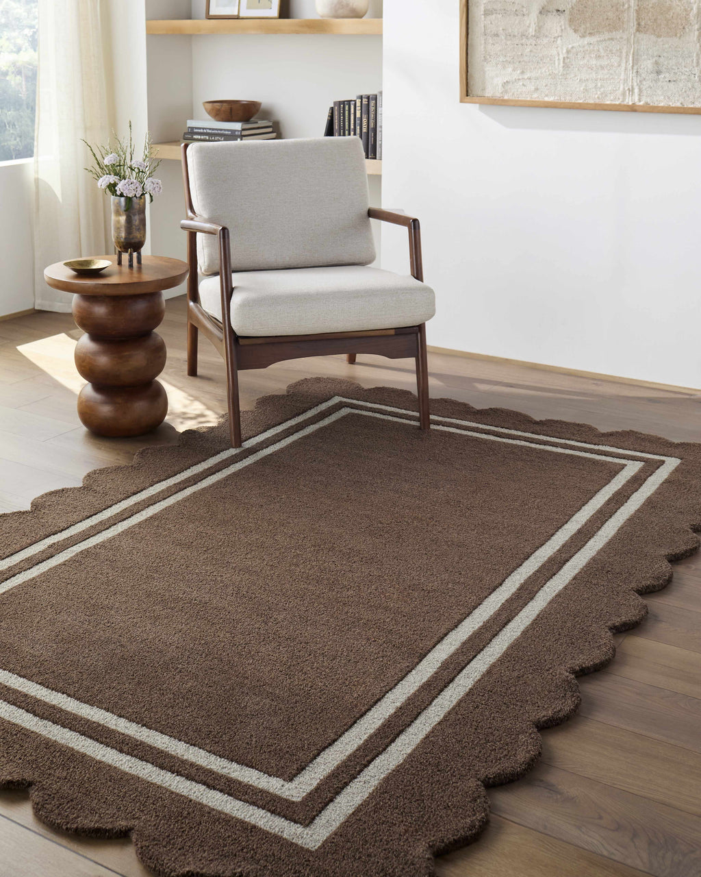 Chogan Chocolate Brown Area Rug