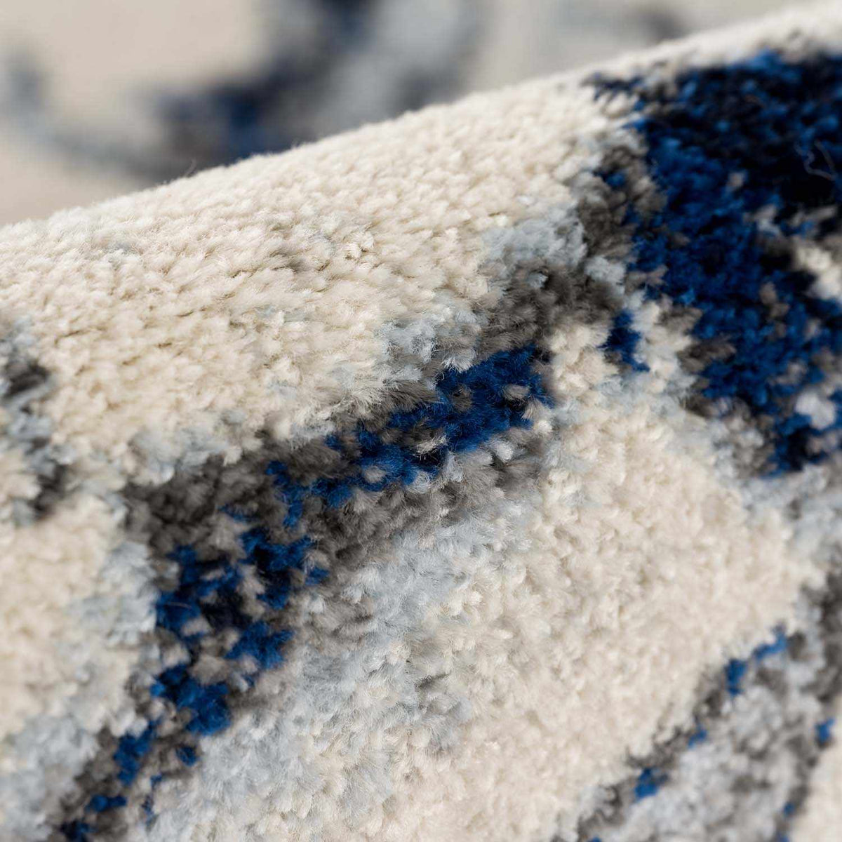 Glendon Cream Blue Marble Rug - Clearance