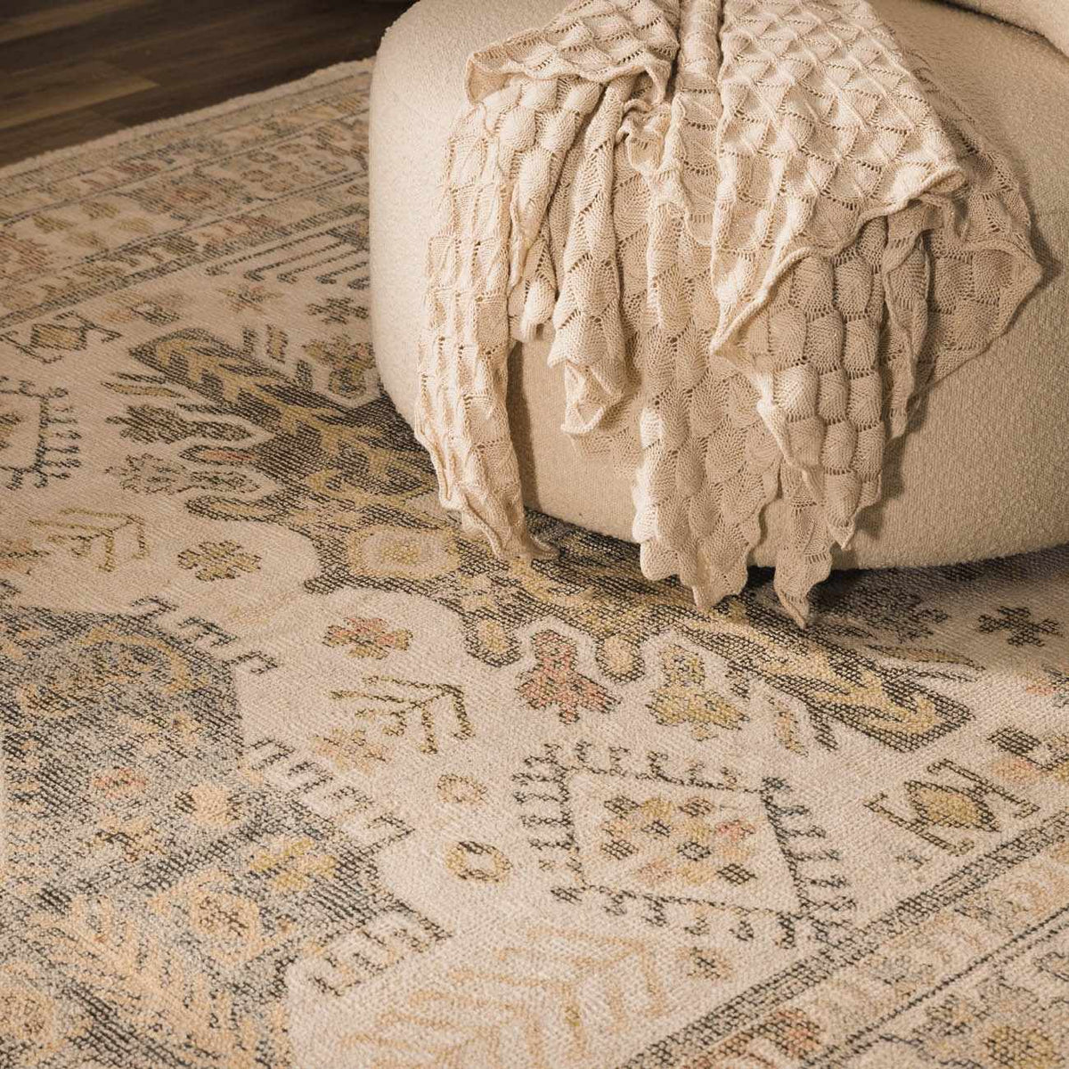 Chaela Ivory & Olive Area Rug