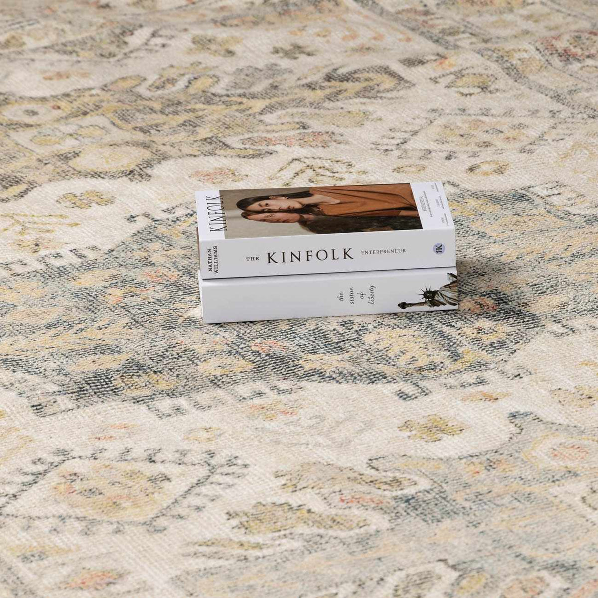 Chaela Ivory & Olive Area Rug