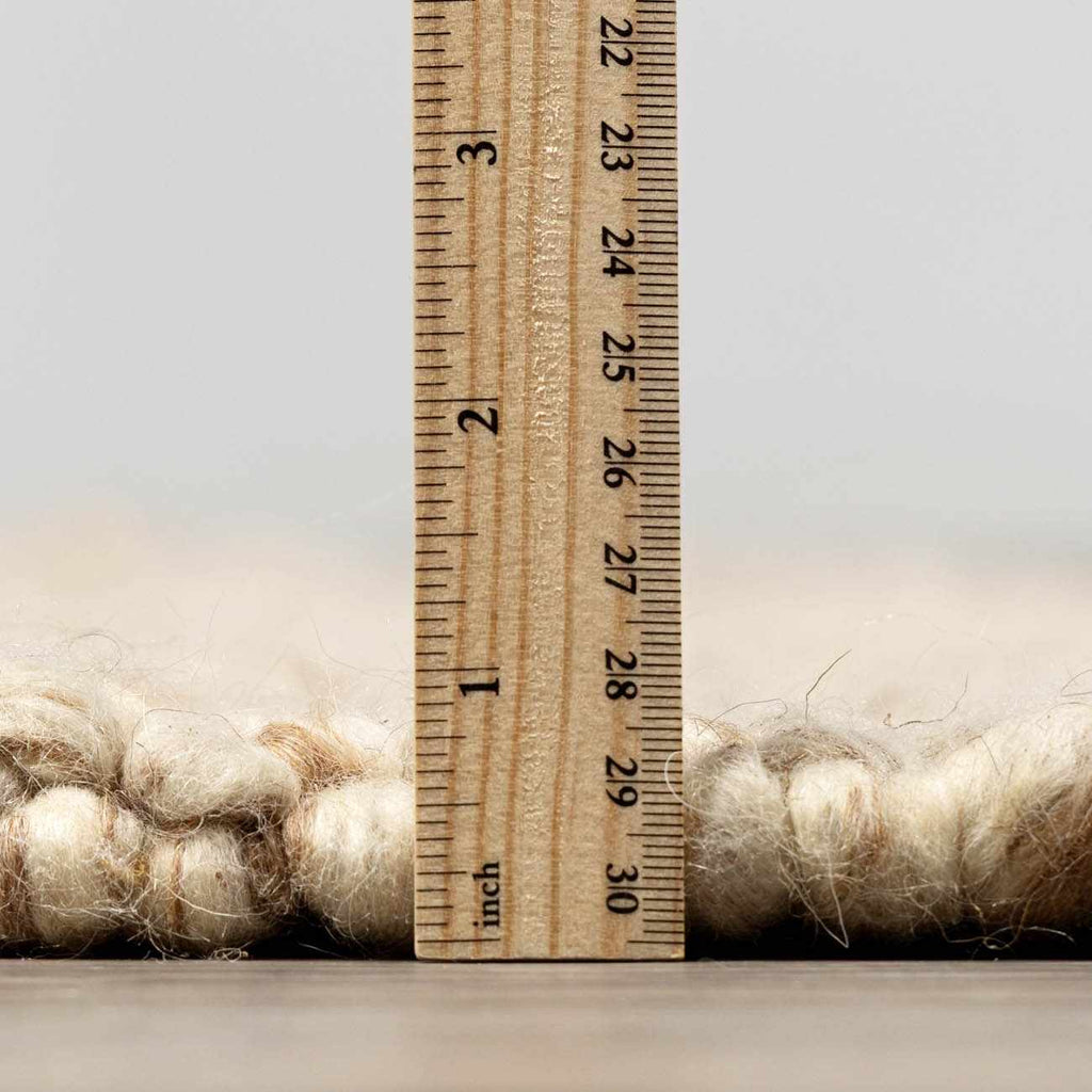 Ctadqe Beige Stripe Hand Woven Wool Area Rug