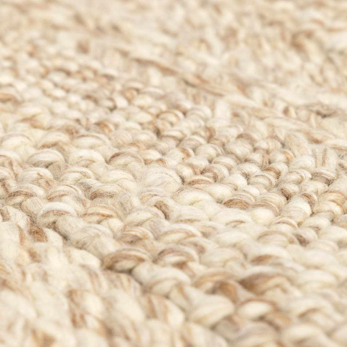 Ctadqe Beige Stripe Hand Woven Wool Area Rug