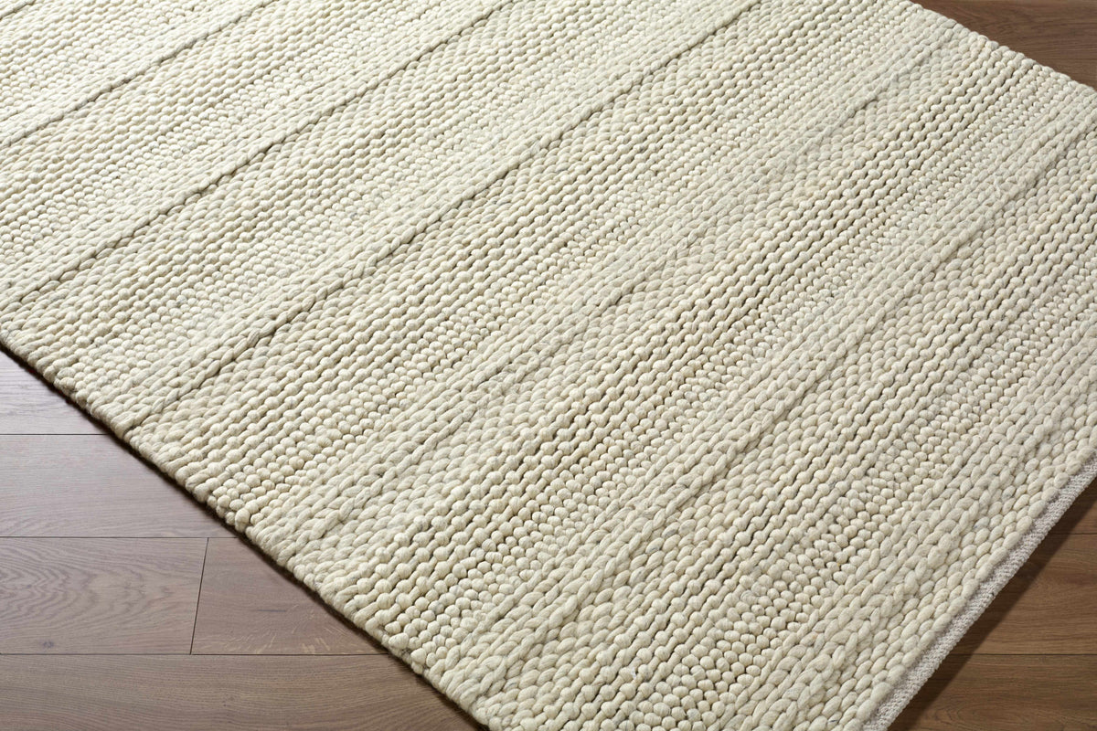 Clarke Beige Textured Wool Rug