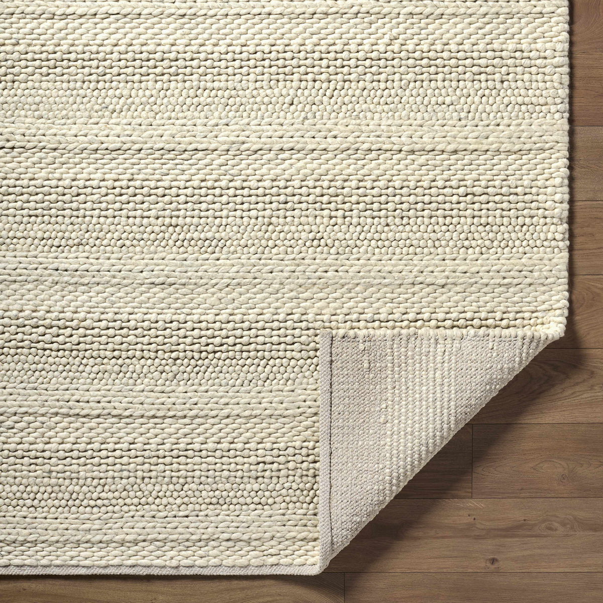 Clarke Beige Textured Wool Rug