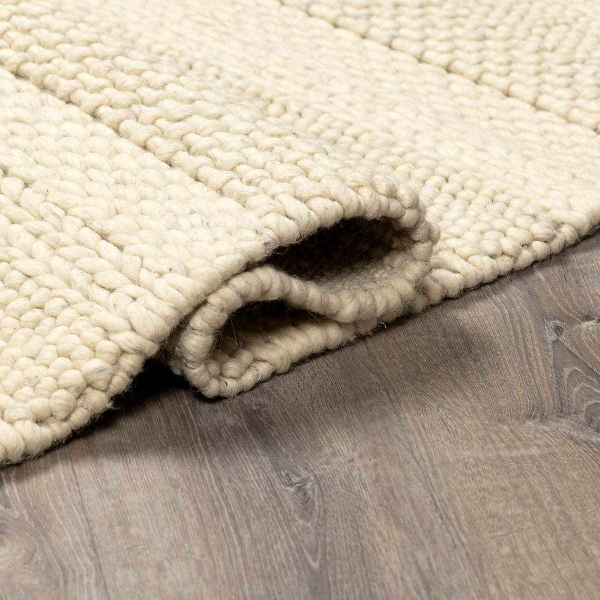 Clarke Beige Textured Wool Rug