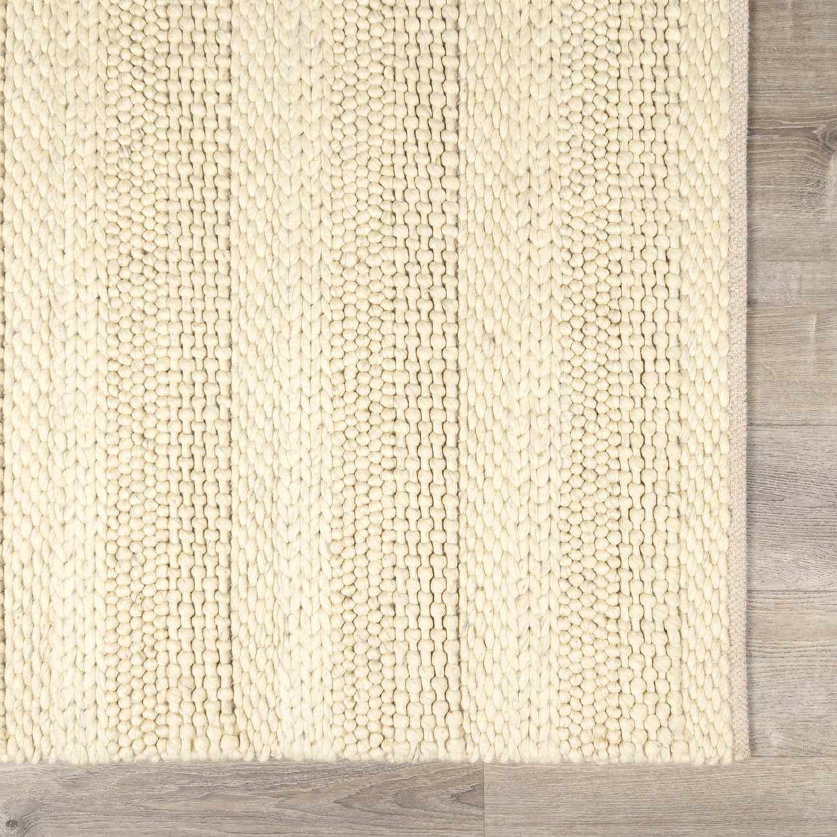 Clarke Beige Textured Wool Rug